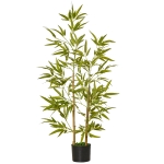 HOMCOM Planta Bambus Artificial Inaltime 120 cm cu Ghiveci pentru Interior si Exterior -Verde