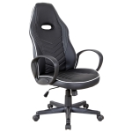 Vinsetto Fotoliu de Birou Gaming cu Invelis in Piele PU Premium Design Ergonomic Negru si Alb