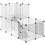 PawHut cusca metalica modulara, 27 panouri 140x70x90 cm