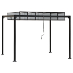 Outsunny pergola cu trapa pentru foisor gradina 3.48x3m, gri