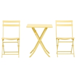 Outsunny Set Masa si Scaune de Gradina Pliabile din Metal Galben