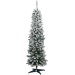 HOMCOM Pom de Craciun 180 cm Pin artificial acoperit cu plus alb cu 390 ramuri