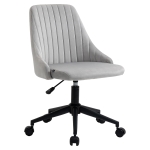 Vinsetto scaun de birou reglabil, catifea, 50x58x77-85cm, gri