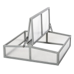 Outsunny mini sera, lemn si policarbonat, 90x92x28cm, gri