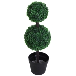 Outsunny Planta Artificiala Cimisir Doua Sfere de Extern si Intern cu Vas Ф23 x 67cm