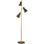 HOMCOM Lampa de podea de 150 cm, cu 3 abajururi reglabile, baza rotunda