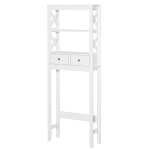 Kleankin Dulap pentru WC Raft Baie Economisire Spatiu, 3 Console e 2 Sertare