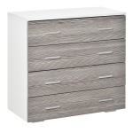 HOMCOM Comoda cu 4 sertare din lemn cu manere din aluminiu 76x35x72cm