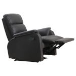 Homcom Fotoliu Relax Rabatabil Manual in Piele Sintetica, Maro, 75x92x99cm