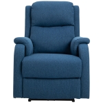 Homcom Fotoliu Relax Electric cu Spatar Reclinabil Suport pentru picioare si Intrare USB Albastru