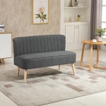HomCom canapea textila, fara cotiere, 117x56.5x77cm, gri