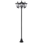 Outsunny Felinar de Gradina Led Energie Solara, Negru, 182.5cm