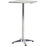 Homcom Masa Bar Restauran din Otel Inox Patrata 60x60cm Inaltime 70-110cm