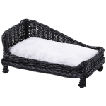 PawHut sezlong animale de companie, 69x42x33cm, negru