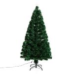 HomCom Brad de Crăciun Artificial foarte Des cu Fibră Optică Înălțime 150cm cu Suport(c-2)