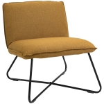 HOMCOM Fotoliu mic Modern Scaun capitonat Stil nordic Structura de metal