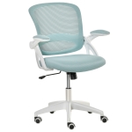 Vinsetto Scaun de Birou Ergonomic Spatar din Plasa si Sezut Capitonat Albastru