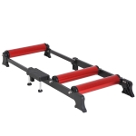 Homcom Rulou Bicicleta Antrenament Lungime Reglabila Negru si Rosu 54x14.5x93-145cm