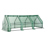 Outsunny sera gradina cu prelata, 270x90x90cm, verde