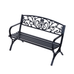 Outsunny Bancuta de Gradina 2 Locuri cu Bolta pentru Plante, Negru 115x59x203 cm (c-2)