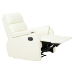 Homcom Fotoliu Relax Rabatabil Manual in Piele Sintetica, Crem, 75x92x99cm