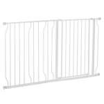 Poarta de Siguranta PawHut pentru Caini Extensibila 75-145cm din Otel si ABS
