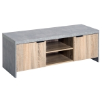HOMCOM Mobilier TV Modern din Lemn cu Dulapuri Gri 120x40x44cm