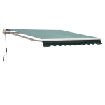 Outsunny Perdea de Soare Rulanta Manuala de Perete Tesatura de Poliester 2.5 × 2m Verde