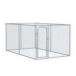PawHut Tarc pentru Caini pentru Exterior din Metal Galvanizat si Usa cu sistem de blocare
