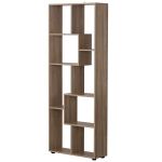 Homcom Librarie din Lemn Design Modern cu 8 Rafturi Culoare Lemn Natural 70x24x178cm