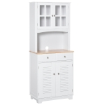 HomCom dulap de bucatarie, din lemn, 68x39,5x170 cm, alb