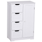 kleankin Mobila de Baie cu Usa Basculanta si Sertare Alb 56 x 30 x83cm
