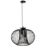 HOMCOM Lustră de plafon design modern cu fixare E27 și înălțime reglabilă, Ф50x150cm – negru