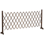 Outsunny Gard de Gradina din Lemn de brad cu Lungime Reglabila 37-225cm