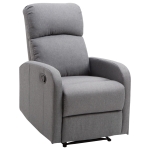HOMCOM Fotoliu Relax Rabatabil Manual cu Taburet Capacitate maxima 125kg Tesatura de Lin 66 × 95 × 99cm