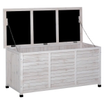Outsunny, banca tip container de depozitare, 127x56x60cm, alb