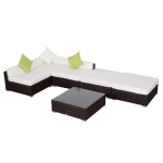 Outsunny set mobilier gradina 18 bucati, 80x80x50cm, maro(c-2)