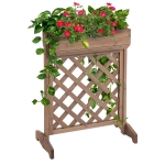 Outsunny, vaza cu grile pentru plante cataratoare, 68x30x85.5cm