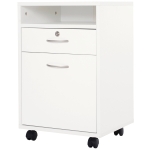 HomCom comoda din lemn, cu sertar, 40x35x60 cm, alb