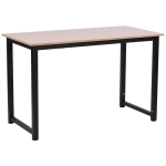 Homcom Tavolo Scrivania in Legno MDF Color Rovere e Gambe in Metallo Nero