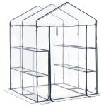 Outsunny sera de gradina, 143x143x195cm, transparenta