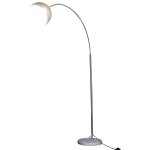 HOMCOM Lampa de podea in forma de arc cu abajur reglabil cu baza rotunda din marmura metal