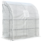 Outsunny Sera de Balcon in Polietilena Alba cu Structura din oțel 200 x 100 x 215cm