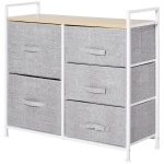 HOMCOM 5 sertare detasabile Dulap organizator pentru casa cadru din otel