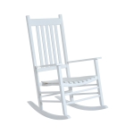 Outsunny Scaun Balansoar Gradina , Impermeabil, Lemn, 69x86x115 cm, Alb