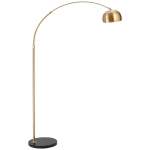HomCom lampa de podea cu abajur, 30x100x167cm, aurie