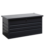 Outsunny Container Cufar modern pentru Extern Gradina cu cheie si structura in otel, Gri