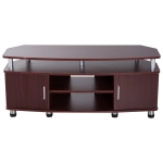 HomCom mobilier pentru TV, 2 rafturi, 120x39.5x52cm, maro