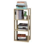 HomCom biblioteca din lemn cu 3 rafturi, 40x29.2x87.9cm