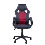 HomCom Scaun de Birou Stil Gaming, Rosu si Negru